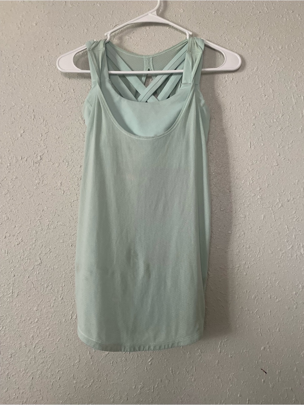 lululemon athletica Mint Green Crisscross Back Tank